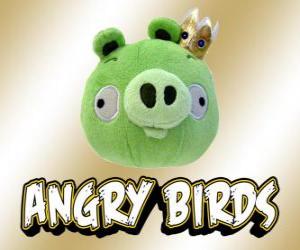 Puzzle de Rey Cerdo aparece en la parte final del juego Angry Birds