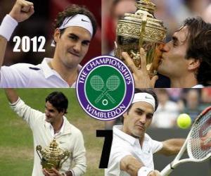 Puzzle de Roger Federer Campeón Wimbledon 2012
