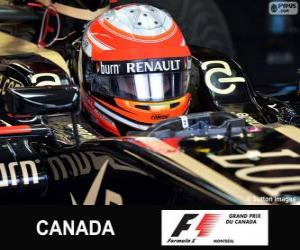 Puzzle de Romain Grosjean - Lotus - Circuit Gilles Villeneuve, Montreal, 2013
