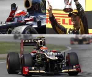 Puzzle de Romain Grosjean - Lotus - Gran Premio de Canadá (2012) (2º Clasificado)