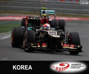Puzzle de Romain Grosjean - Lotus - Gran Premio de Corea 2013, 3er Clasificado