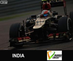 Puzzle de Romain Grosjean - Lotus - Gran Premio de la India 2013, 3er Clasificado
