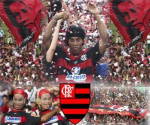 Puzzle de Ronaldinho ficha por el Flamengo