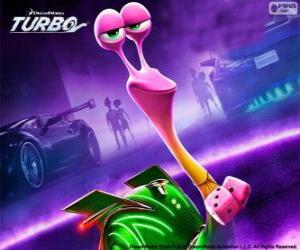 Puzzle de Rufián, un caracol con dos dados colgados del cuello