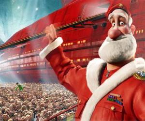 Puzzle de Santa Claus o Papá Noel, el padre de Arthur Christmas