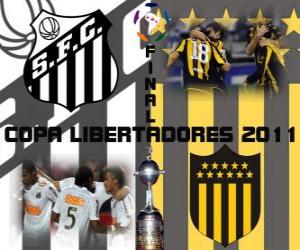 Puzzle de Santos FC - Peñarol de Montevideo. Final Copa Libertadores 2011