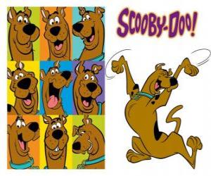 Puzzle de Scooby-Doo, el perro de raza gran danés que habla más famoso y el protagonista de muchas aventuras
