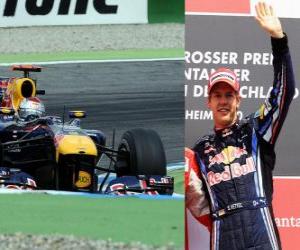 Puzzle de Sebastian Vettel - Red Bull - Hockenheim, Gran Premio de Alemania (2010) (3er Clasificado)
