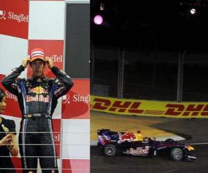 Puzzle de Sebastian Vettel - Red Bull - Singapur 2010 (2º Clasificado)