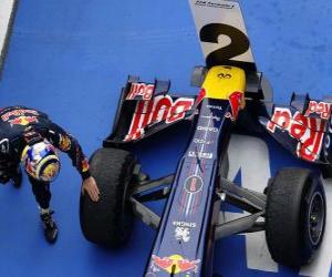 Puzzle de Sebastian Vettel - Red Bull - Shanghai, Gran Premio de la China (2011) (2º Clasificado)