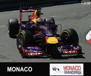 Puzzle de Sebastian Vettel - Red Bull - Gran Premio de Mónaco 2013, 2º Clasificado