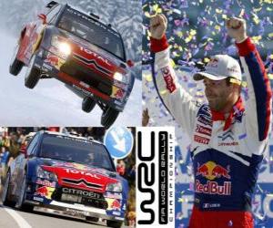 Puzzle de Sebastien Loeb (Citroen) campeón del mundo de Rallys 2010