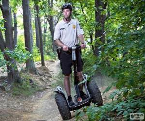 Puzzle de Segway, un vehículo de transporte ligero giroscópico eléctrico de dos ruedas