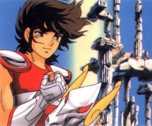 Puzzle de Seiya de Pegaso, el personaje principal de Saint Seiya o Los Caballeros del Zodíaco
