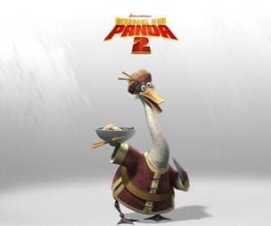 Puzzle de Señor Ping le gustan tres cosas más que nada en este mundo: Po, los tallarines y vender tallarines. Es el papá de Po.