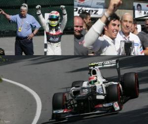 Puzzle de Sergio Perez - Sauber - Gran Premio de Canadá (2012) (3er Clasificado)