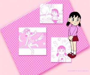 Puzzle de Shizuka Minamoto es la única niña del grupo