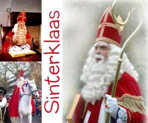 Puzzle de Sinterklaas. San Nicolás trae regalos a los niños en Países Bajos, Bélgica y otros países centroeuropeos