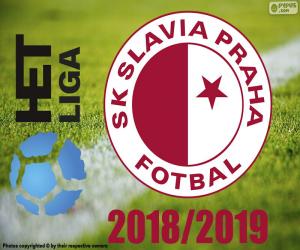 Puzzle de Slavia Praga, campeón 2018-2019