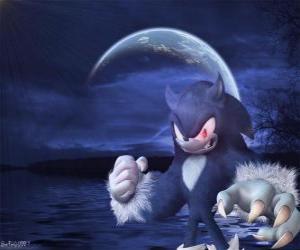 Puzzle de Sonic the Werehog, la transformación más reciente de Sonic, por la noche se transforma en un erizo lobo