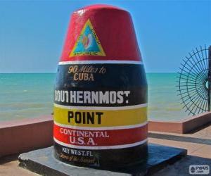 Puzzle de Southernmost Point, (Punto más meridional),  Key West, Florida, Estados Unidos