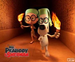 Puzzle de Sr. Peabody y Sherman en una de sus aventuras en Egipto