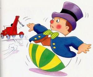 Puzzle de Sr. Wobbly, un divertido hombrecito con una base redonda que no puede mentir