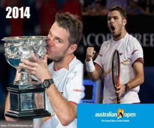 Puzzle de Stanislas Wawrinka Campeón Open Australia 2014