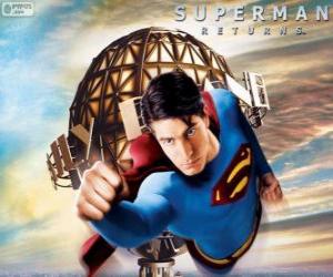 Puzzle de Superman, el superhéroe volando