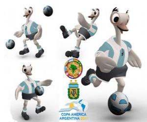 Puzzle de Suri la mascota de la Copa América, Argentina 2011, un ñandú común, también se le suele llamar avestruz americana