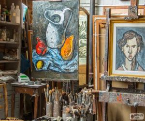 Puzzle de Taller artista pintor