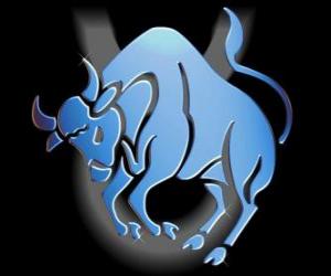 Puzzle de Tauro o Taurus. El Toro. Segundo signo del zodíaco. Nombre latín Taurus