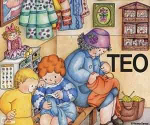 Puzzle de Teo aprende a coser