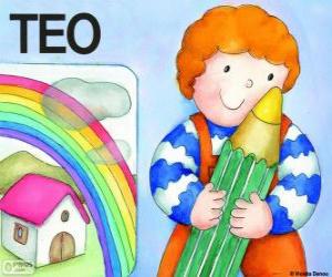 Puzzle de Teo y los colores