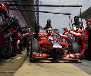 Puzzle de Timo Glock - Virgin - Barcelona 2011