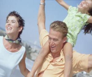 Puzzle de Toda la família de paseo para celebrar el día del Padre