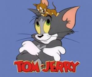 Puzzle de Tom y Jerry son los protagonistas de divertidas aventuras