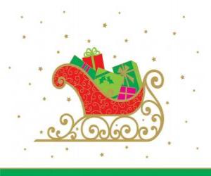 Puzzle de Trineo lleno de regalos de Navidad