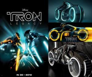 Puzzle de Tron: Legacy y sus fantásticos vehículos