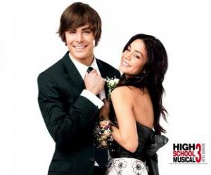 Puzzle de Troy Bolton (Zac Efron) y Gabriella Montez (Vanessa Hudgens)