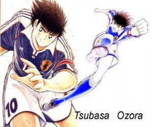 Puzzle de Tsubasa Ozora es Capitán Tsubasa, el capitán de la selección japonesa de fútbol