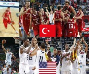 Puzzle de Turquia vs Estados Unidos, Final, Campeonato Mundial FIBA 2010 en Turquia