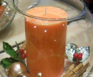 Puzzle de Una vela Navideña dentro de una pecera