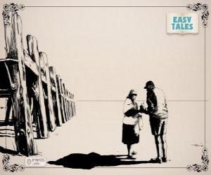 Puzzle de Una viejecita le regala el molinillo mágico