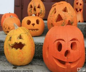 Puzzle de Varias calabazas de Halloween