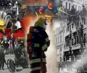 Puzzle de Varias imagenes de bomberos