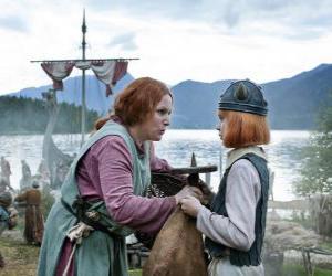 Puzzle de Vicky el Vikingo con su mamá Ylva