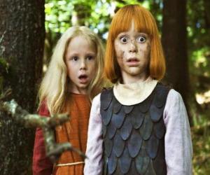 Puzzle de Vicky o Wickie el vikingo al lado de su mejor amiga, Ylvi