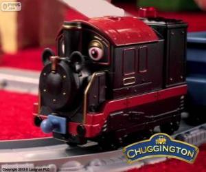 Puzzle de Viejo Pedro, la locomotora de vapor es el chugger más antiguo en Chuggington