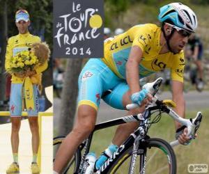 Puzzle de Vincenzo Nibali, campeón del Tour de Francia 2014